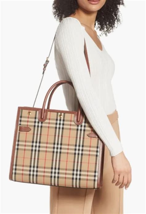 fake burberry tote for sale|Burberry tote bag on succession.